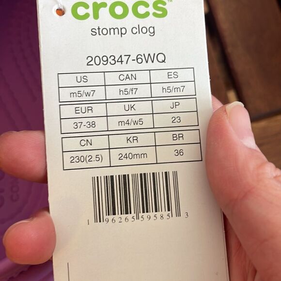 NWT Crocs Stomp Clog Bubble Women Size 7 Men Size 5(209347-6WQ) - Picture 11 of 12